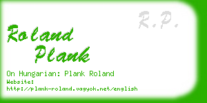 roland plank business card